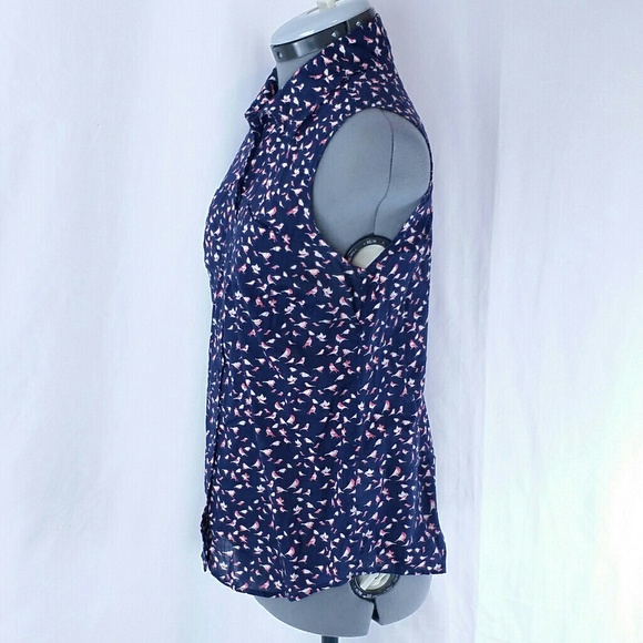 Sonoma Bird Print Women's Sleeveless Tank Top PS - Picture 2 of 5